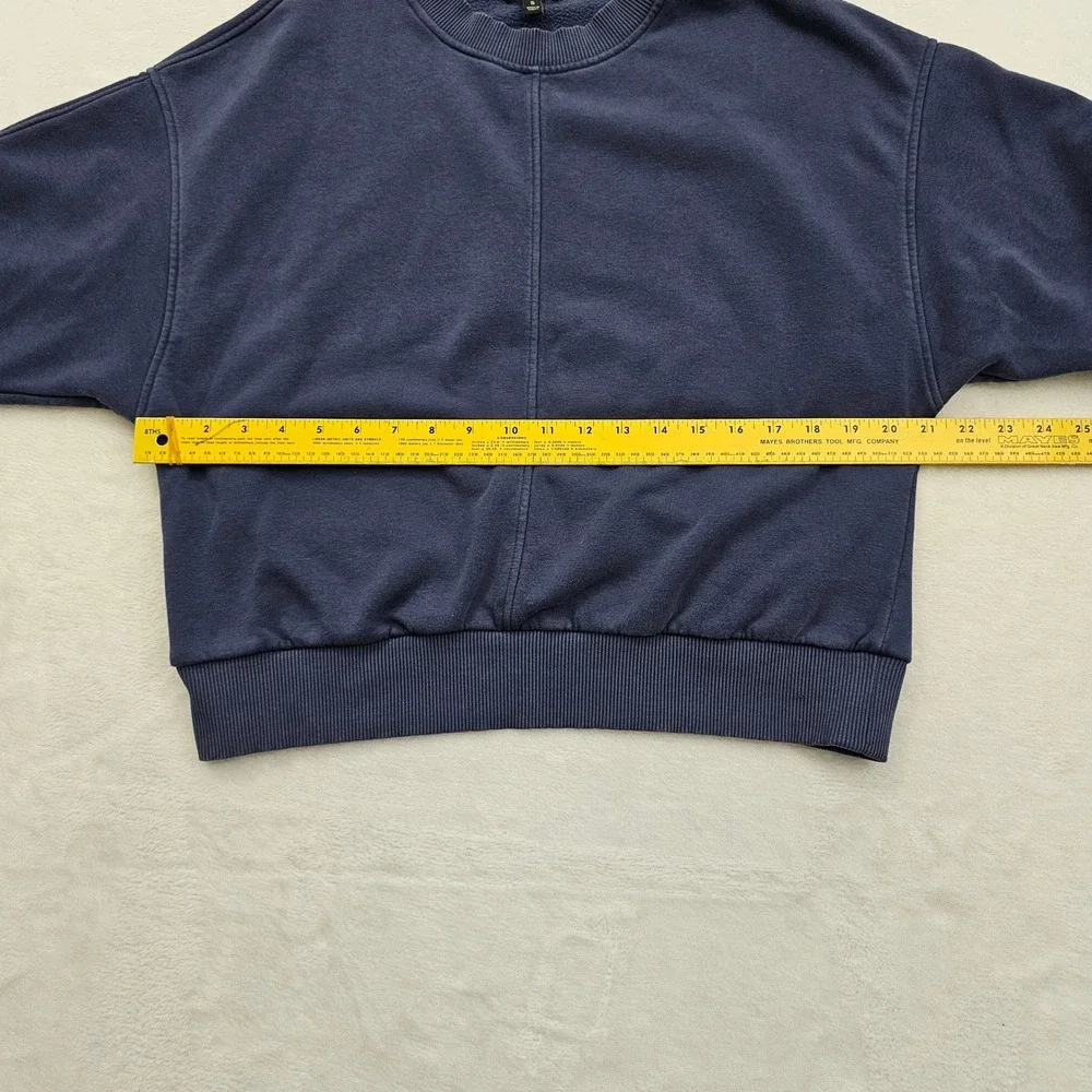 Banana‎ Republic Sweatshirt Jogger Set Womens S Navy Blue Seamed Fleece Lounge